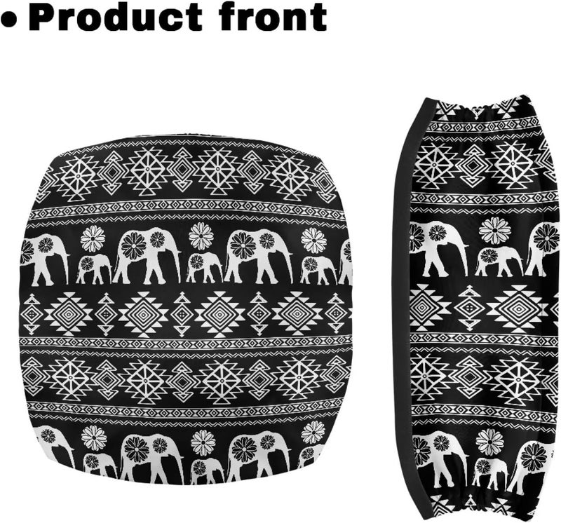 Hechitok Aztec Tribal Elephant Rollator Walker Seat & Backrest Covers Set - Washable, Dust Proof, Universal Fit for Seniors, Soft & Comfortable Walker Accessories - Image 2